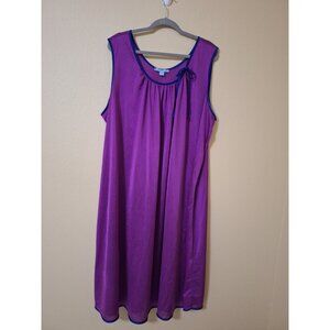 ONLY NECESSITIES Purple NIGHTGOWN SLEEVELESS Calf  Plus 3X‎